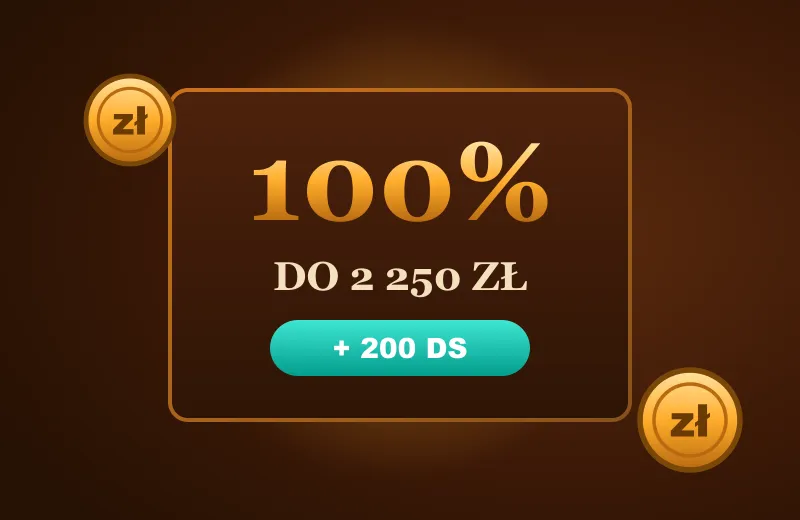 Karta bonusu powitalnego Mafia Casino: 100% do 2 250 zł + 200 DS